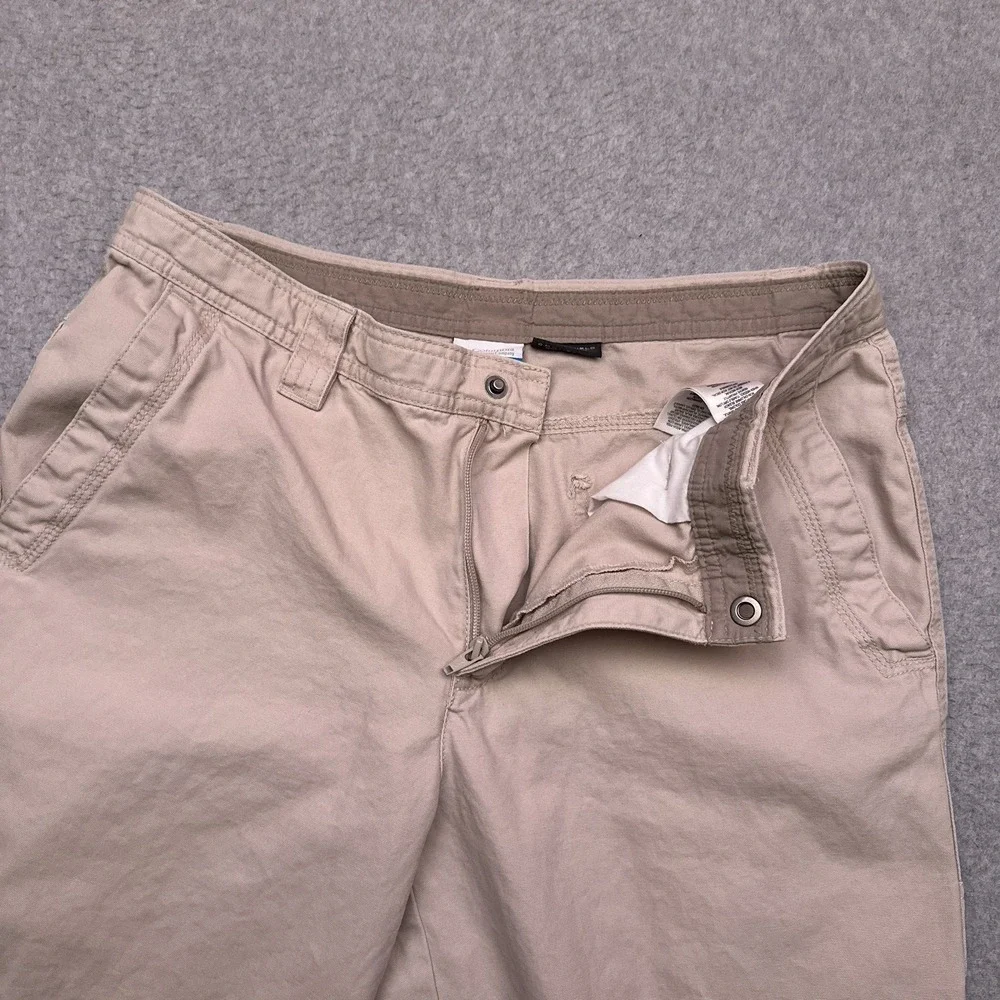 Columbia‎ Flex ROC Pants Men's 33x30 Beige Hiking Utility Heavyweight Cotton
